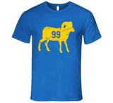 Aaron Donald 99 Bighorn Distressed La Football Fan T Shirt