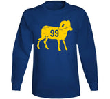 Aaron Donald 99 Bighorn Distressed La Football Fan T Shirt