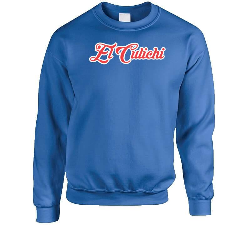 LaLaLandTshirts Julio Urias El Culichi Los Angeles Baseball Fan T Shirt Crewneck Sweatshirt / Royal Blue / Large