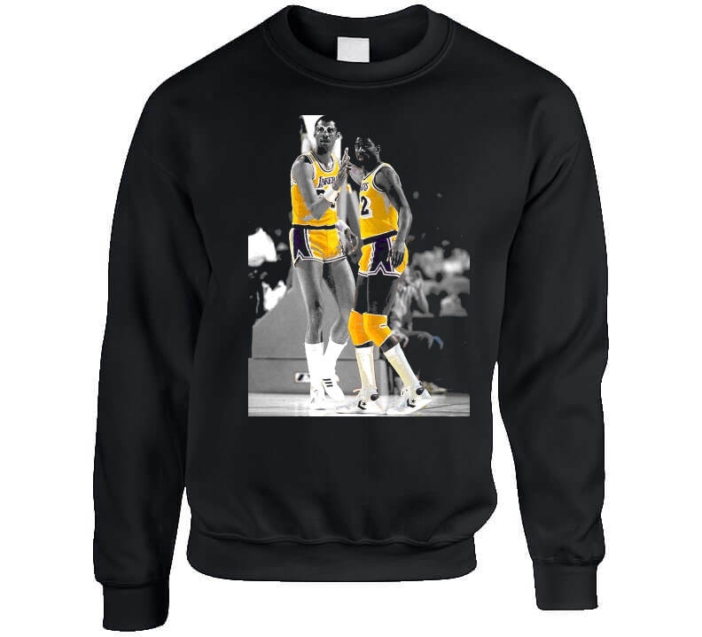 Kareem Abdul Jabbar Los Angeles Lakers Abstract Art T-Shirt by Joe