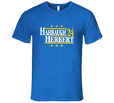 Harbaugh & Herbert '24 Political Campaign Parody Football Fan T Shirt