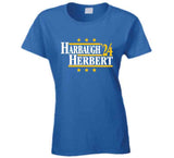 Harbaugh & Herbert '24 Political Campaign Parody Football Fan T Shirt