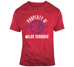 Property Of Milos Teodosic Los Angeles Basketball Fan T Shirt