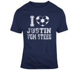Justin Vom Steeg I Heart Los Angeles Soccer T Shirt