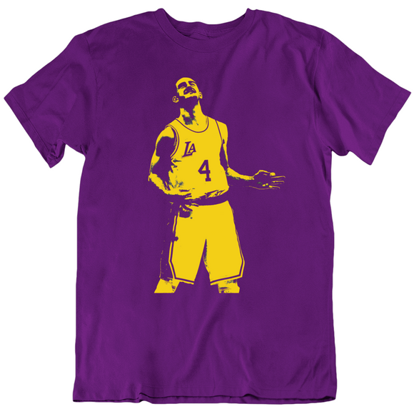 Alex Caruso Bald Mamba Air Guitar LA Basketball Fan Purple T Shirt