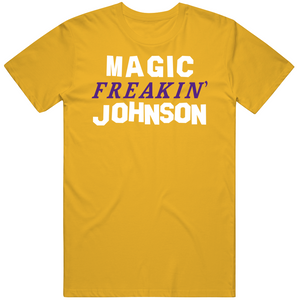 Earvin Magic Johnson Freakin Los Angeles Basketball Fan V3 T Shirt
