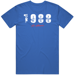 1988 Championship Retro Los Angeles Baseball T Shirt