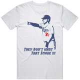 Joc Pederson They Don't Want That Smoke Los Angeles Baseball Fan T Shirt