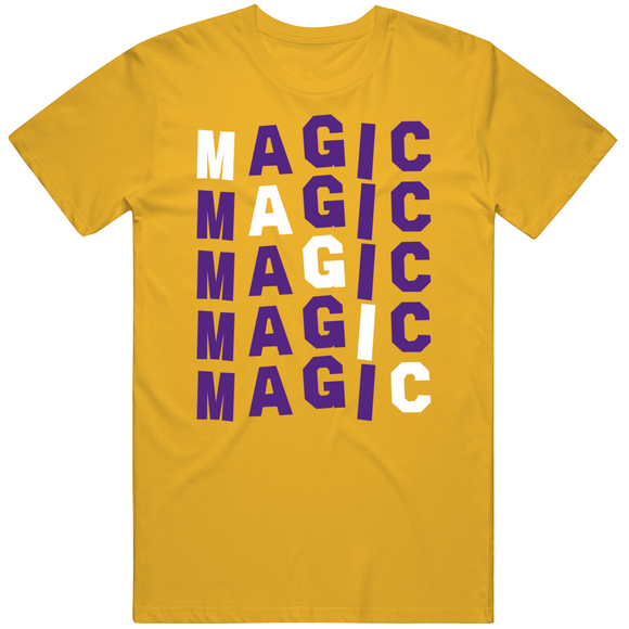 Magic Johnson X5 Los Angeles Basketball Fan T Shirt