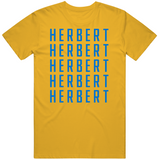 Justin Herbert X5 Los Angeles Football Fan V2 T Shirt
