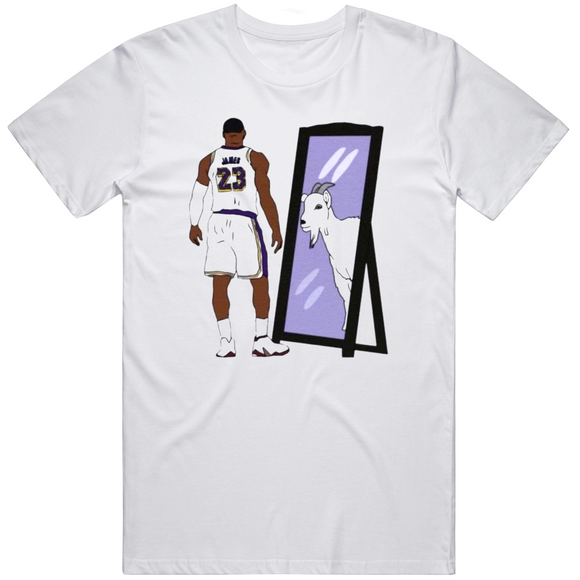 LeBron James Mirror GOAT LA Basketball T Shirt