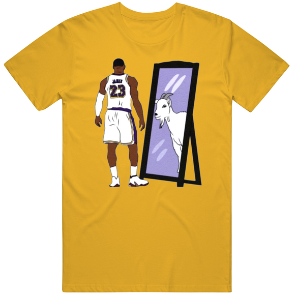 LeBron James Mirror GOAT LA Basketball V2 T Shirt