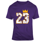 Distressed LeBron Goat Crown 23 King Los Angeles Basketball Fan v2 T Shirt