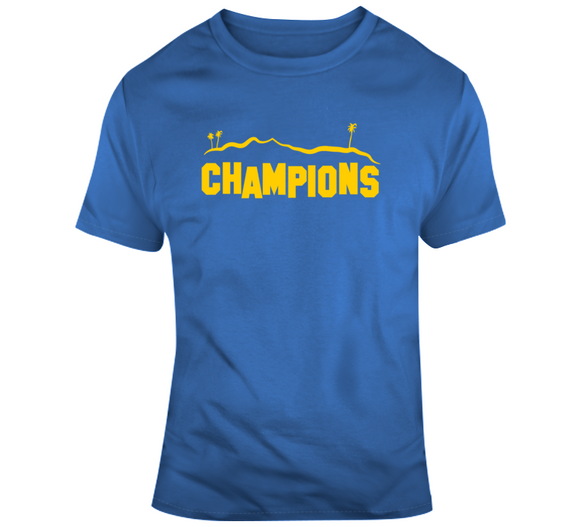 Champions Hollywood Sign La Football Fan T Shirt