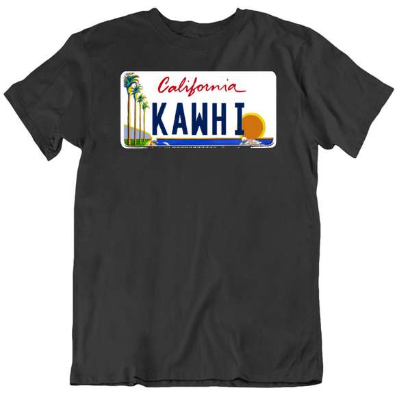Kawhi Leonard California License Plate La Basketball Fan T Shirt