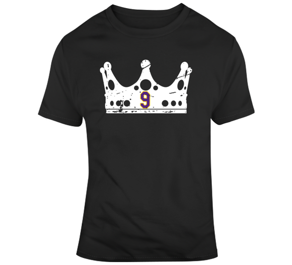 Bernie Nicholls Crown Distressed Los Angeles Hockey Fan T Shirt
