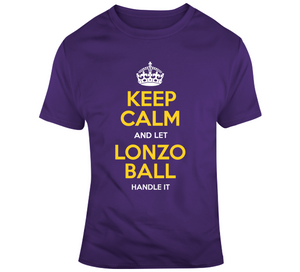 Lonzo Ball Keep Calm Handle It La Basketball Fan T Shirt