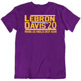 LeBron James Anthony Davis AD The Brow Los Angeles Basketball Team T Shirt