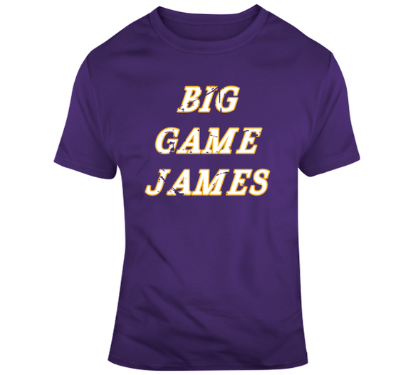 Big Game James James Worthy Distressed La Basketball Fan T Shirt