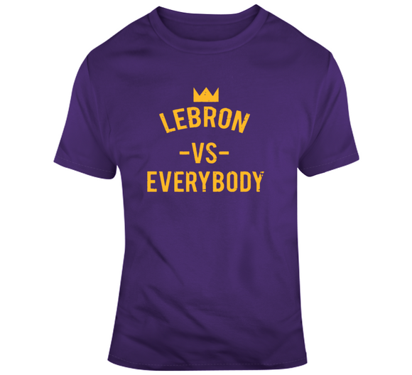 Distressed Goat 23 Lebron King vs Everybody Los Angeles Basketball T Shirt