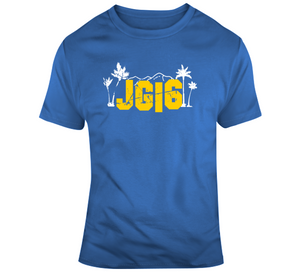 Jared Goff Jg16 Hollywood Sign La Football Fan T Shirt