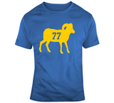 Andrew Whitworth 77 Bighorn La Football Fan T Shirt