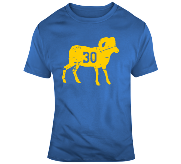 Todd Gurley 30 Bighorn Distressed La Football Fan T Shirt