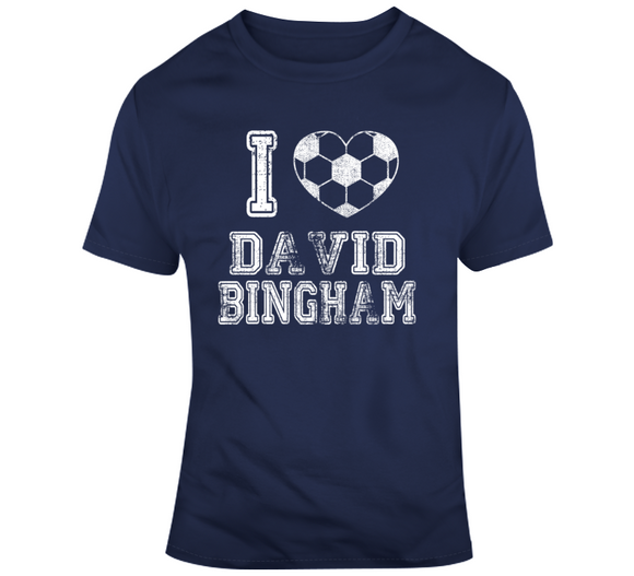 David Bingham I Heart Los Angeles Soccer T Shirt
