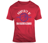Property Of Shai Gilgeous Alexander Los Angeles Basketball Fan T Shirt