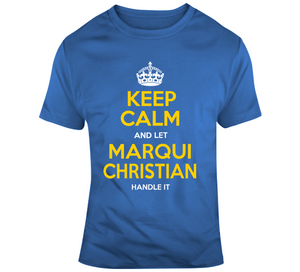 Marqui Christian Keep Calm Handle It La Football Fan T Shirt