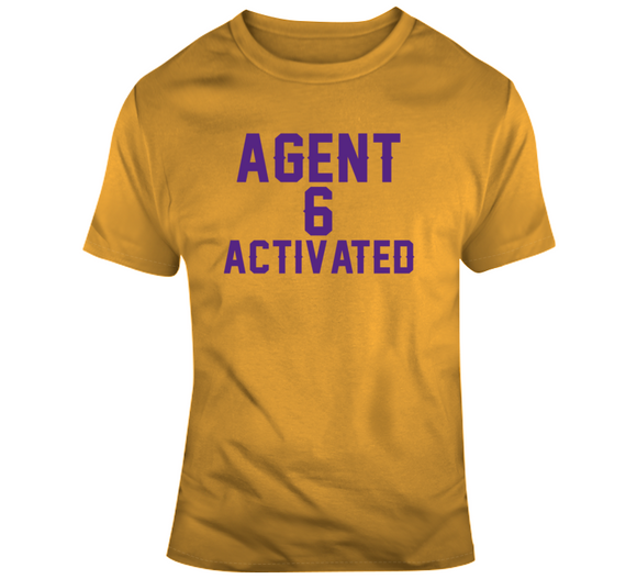 LeBron James Agent 6 Activated La Basketball Fan T Shirt