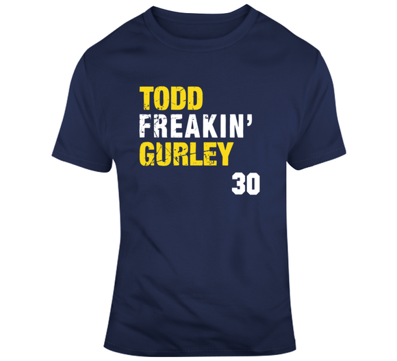 Todd Freakin Gurley 30 Distressed La Football Fan T Shirt