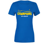 Champions Hollywood Sign La Football T Shirt