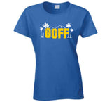 Jared Goff Hollywood Sign La Football Fan T Shirt