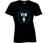 Vin Scully Tribute Patch LA The Voice Los Angeles Baseball  T Shirt