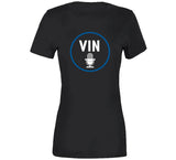 Vin Scully Tribute Patch LA The Voice Los Angeles Baseball  T Shirt