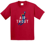 Mike Trout Air Los Angeles California Baseball Fan Distressed T Shirt