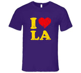I Love La Los Angeles Basketball Fan Lebron Ad Caruso T Shirt