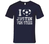 Justin Vom Steeg I Heart Los Angeles Soccer T Shirt