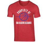 Property Of Shai Gilgeous Alexander Los Angeles Basketball Fan T Shirt