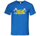 Jared Goff Jg16 Hollywood Sign La Football Fan T Shirt