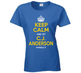 CJ Anderson Keep Calm Handle It La Football Fan T Shirt