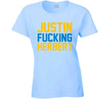 Justin Fn Herbert Los Angeles  Football Fan  T Shirt