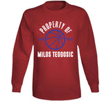 Property Of Milos Teodosic Los Angeles Basketball Fan T Shirt