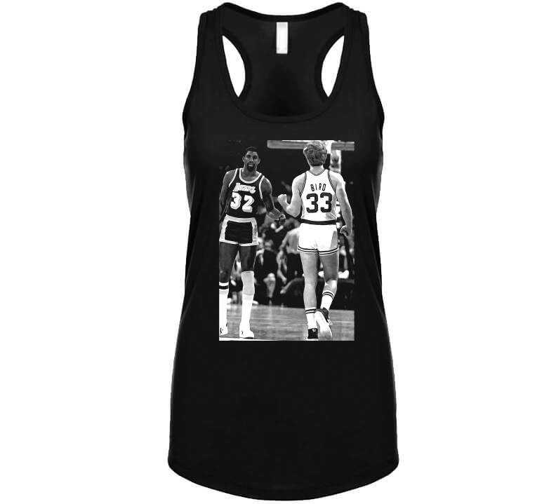 LaLaLandTshirts Showtime Lake Show Magic Johnson Larry Bird Legends Basketball Fan V2 T Shirt Hoodie / Black / X-Large