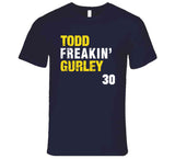 Todd Freakin Gurley 30 Distressed La Football Fan T Shirt