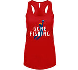 Mike Trout Gone Fishing Los Angeles California Baseball Fan T Shirt