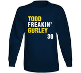 Todd Freakin Gurley 30 Distressed La Football Fan T Shirt