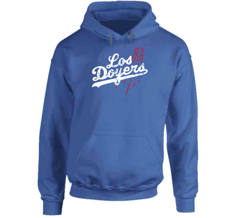 Los Doyers La Baseball Fan V2 T Shirt Hoodie / Royal Blue / 2 X-Large