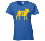 Andrew Whitworth 77 Bighorn Distressed La Football Fan T Shirt